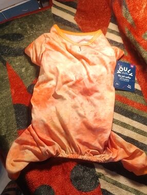 Youly Pet Pajamas Peach Ty dye XS Nwt